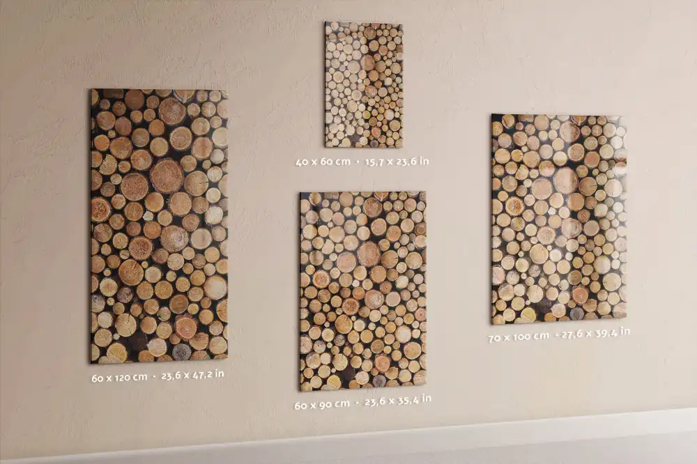 Tableau magnétique décoratif motif souches d'arbres