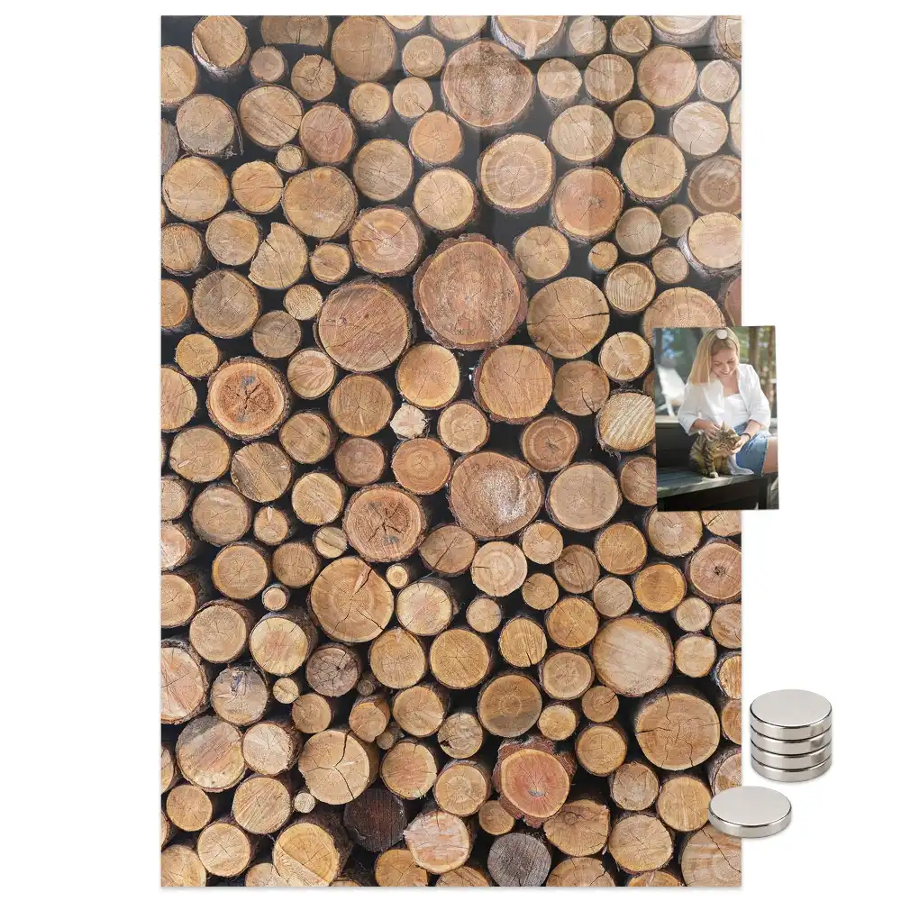 Tableau magnétique décoratif motif souches d'arbres