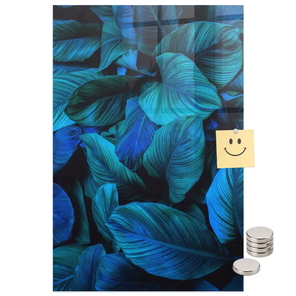 Tableau aimanté à motif de feuilles exotiques