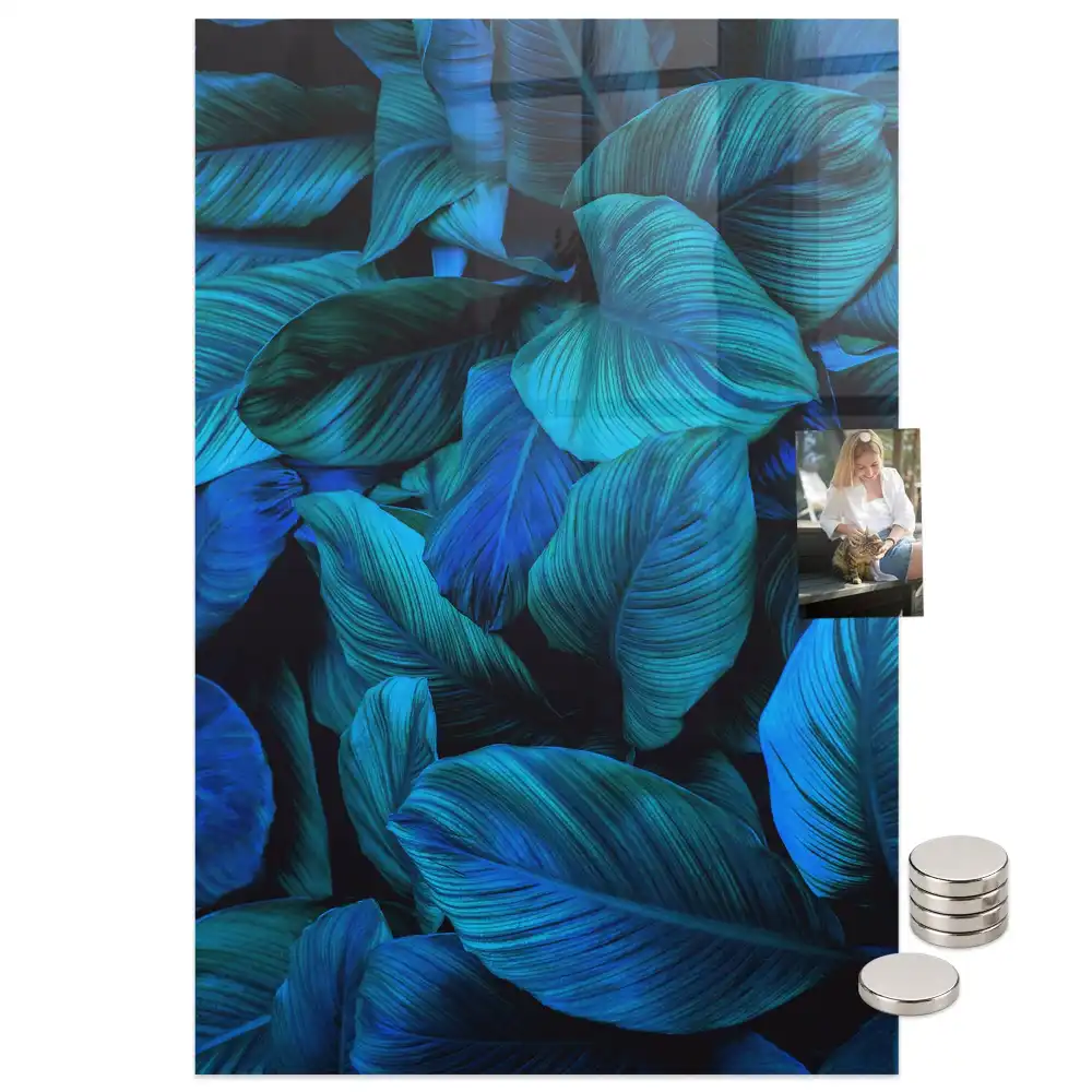 Tableau aimanté à motif de feuilles exotiques