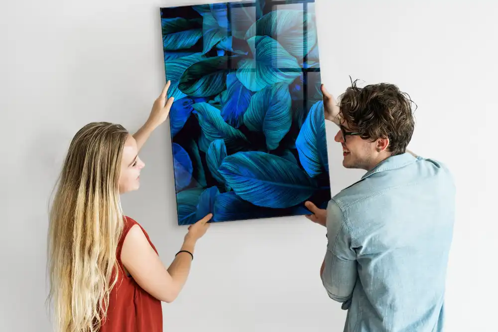 Tableau aimanté à motif de feuilles exotiques