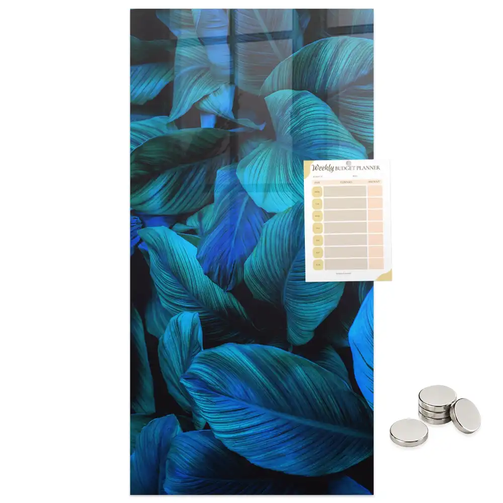 Tableau aimanté à motif de feuilles exotiques