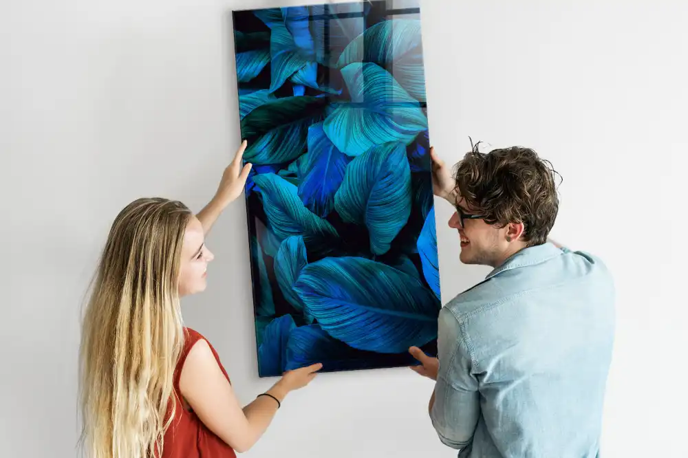 Tableau aimanté à motif de feuilles exotiques