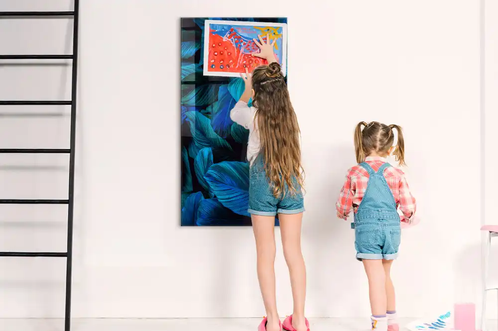 Tableau aimanté à motif de feuilles exotiques