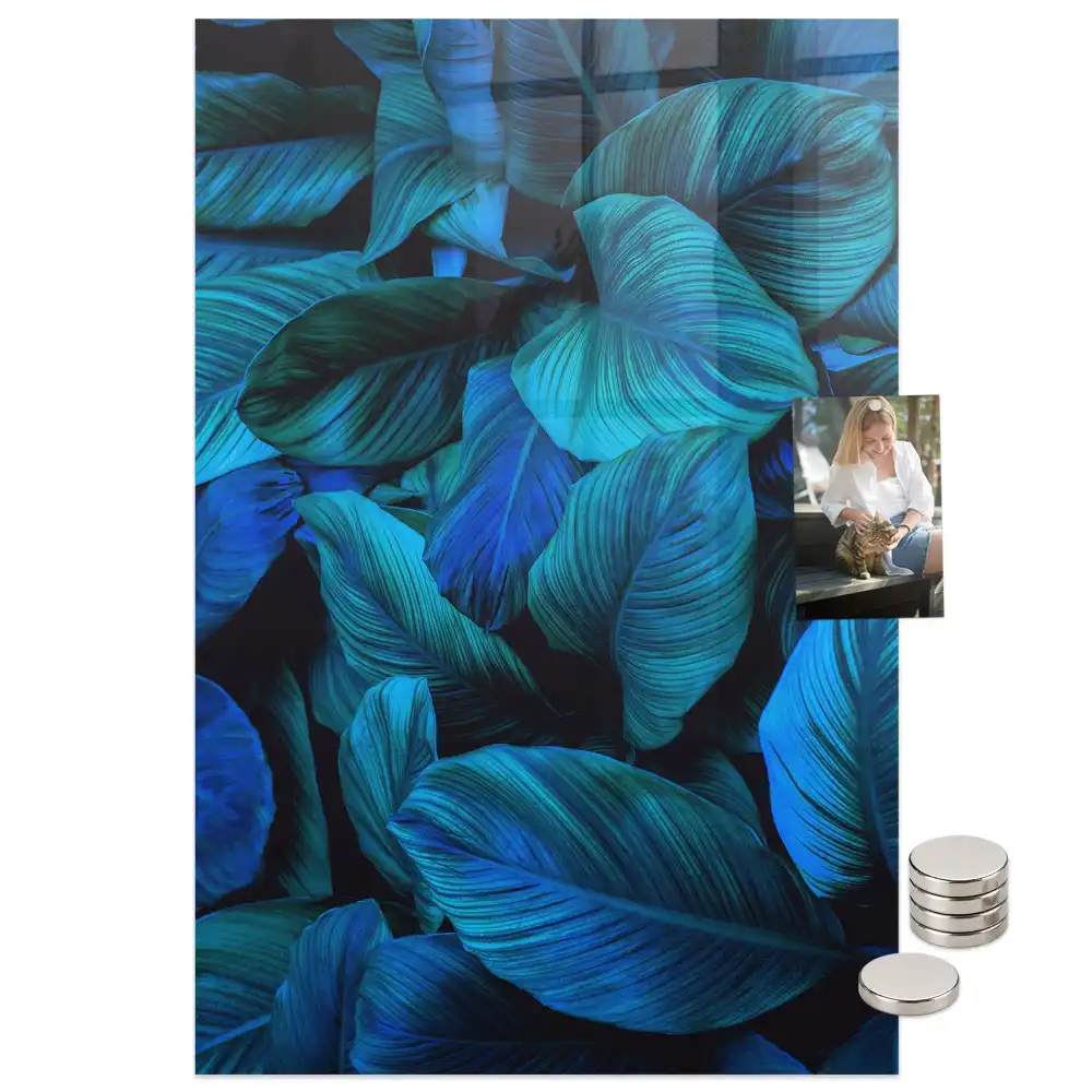 Tableau aimanté à motif de feuilles exotiques