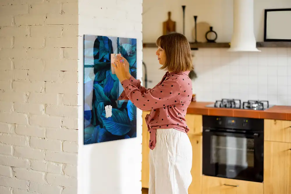 Tableau aimanté à motif de feuilles exotiques