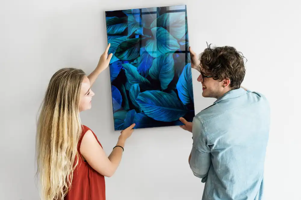 Tableau aimanté à motif de feuilles exotiques