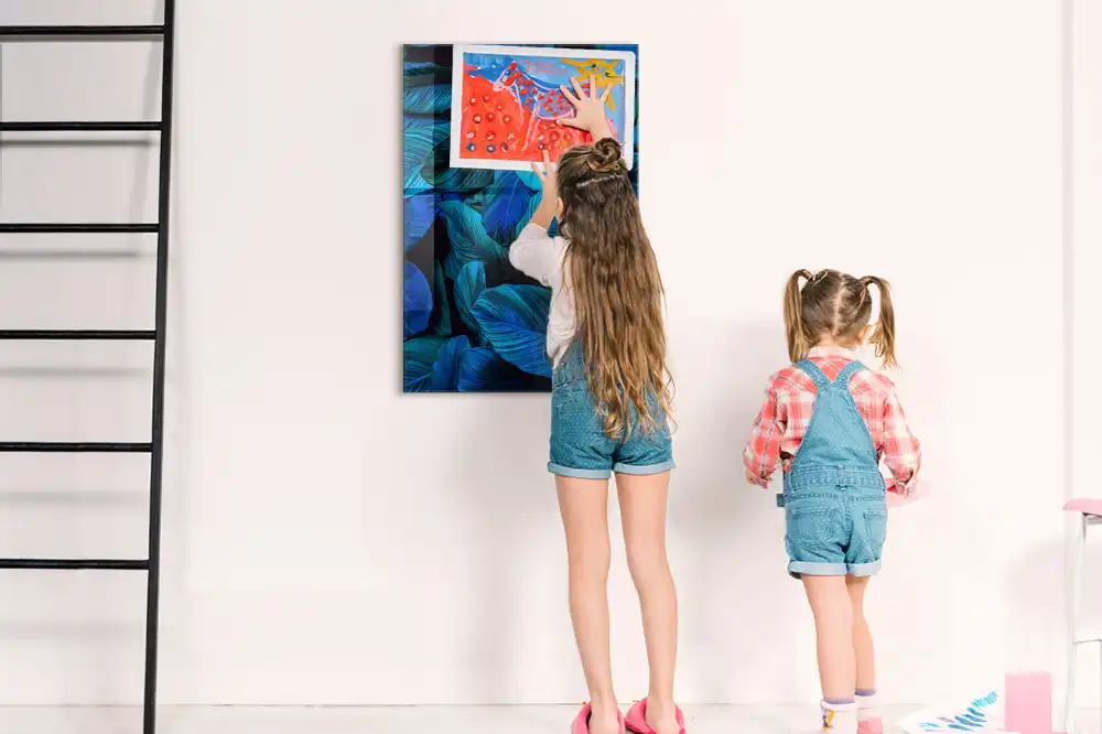 Tableau aimanté à motif de feuilles exotiques