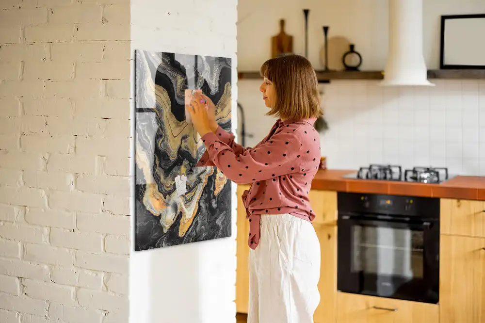 Tableau magnétique décoratif à motifs de taches abstraites