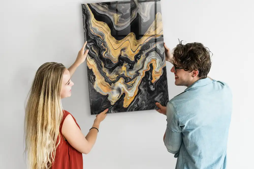 Tableau magnétique décoratif à motifs de taches abstraites