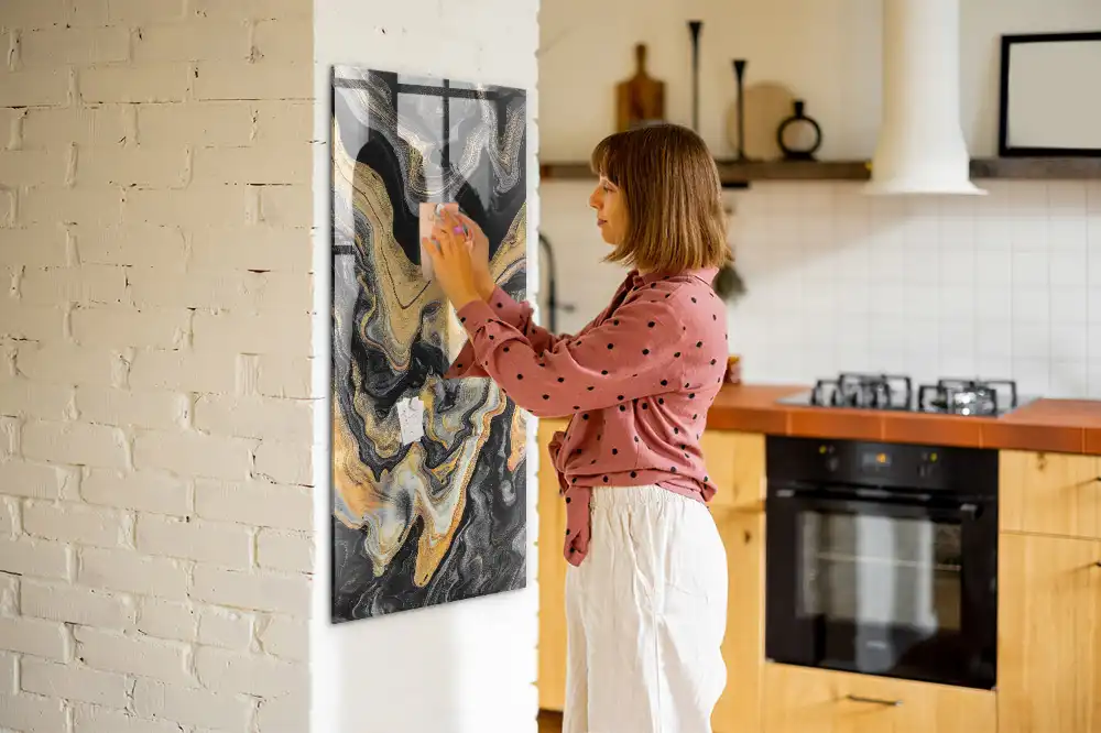 Tableau magnétique décoratif à motifs de taches abstraites