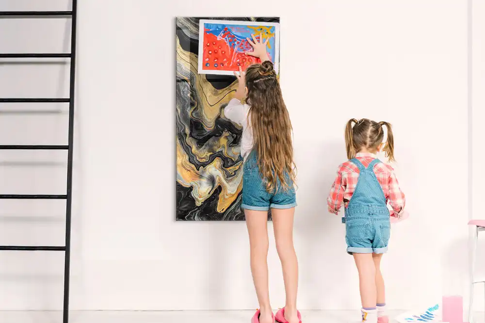 Tableau magnétique décoratif à motifs de taches abstraites