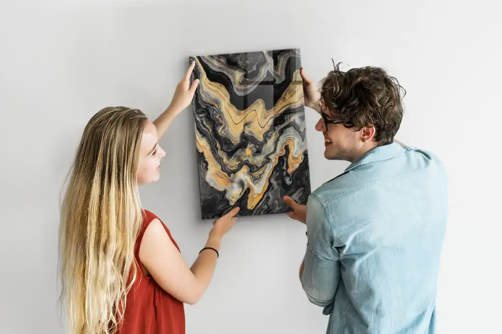 Tableau magnétique décoratif à motifs de taches abstraites