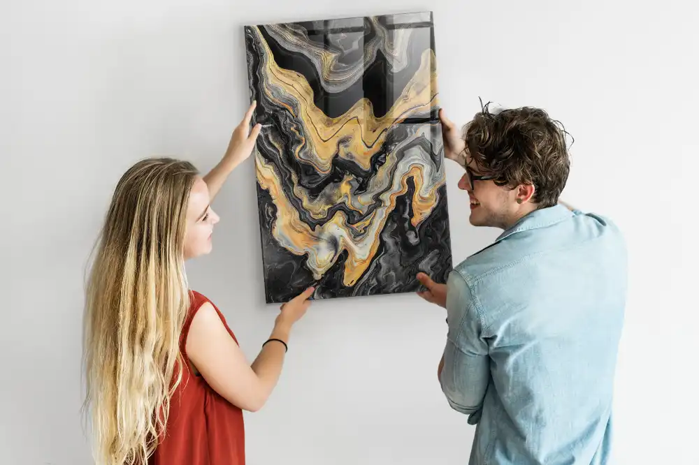Tableau magnétique décoratif à motifs de taches abstraites