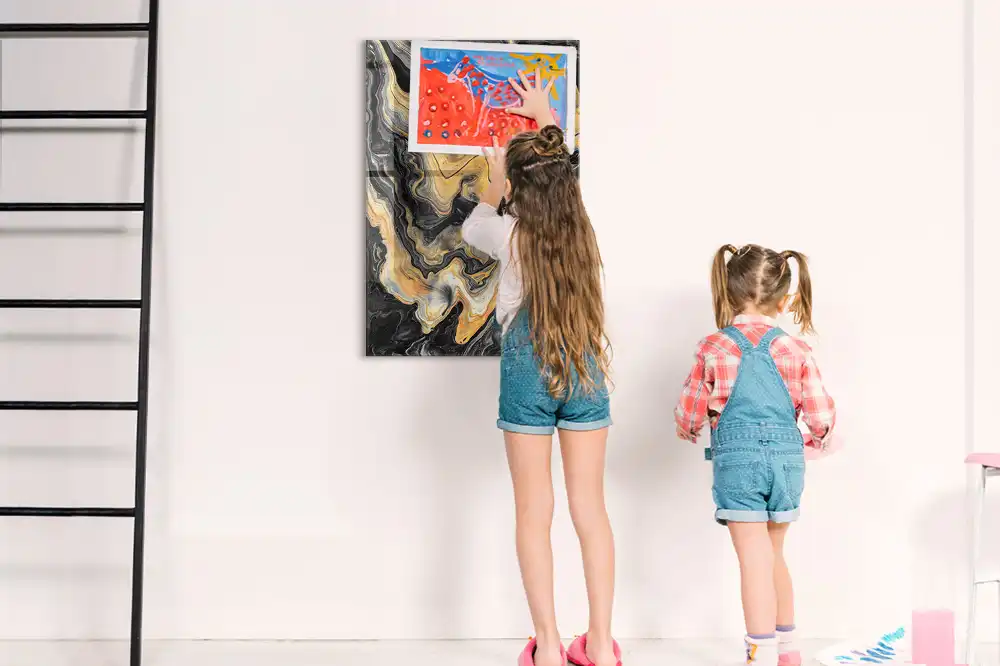 Tableau magnétique décoratif à motifs de taches abstraites
