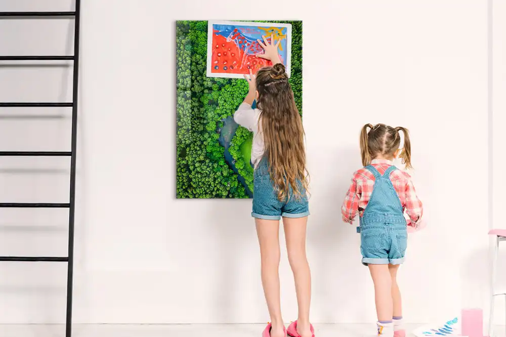 Tableau magnétique mural motif rivière forestière