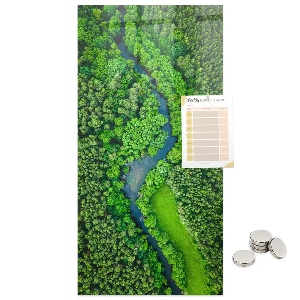 Tableau magnétique mural motif rivière forestière