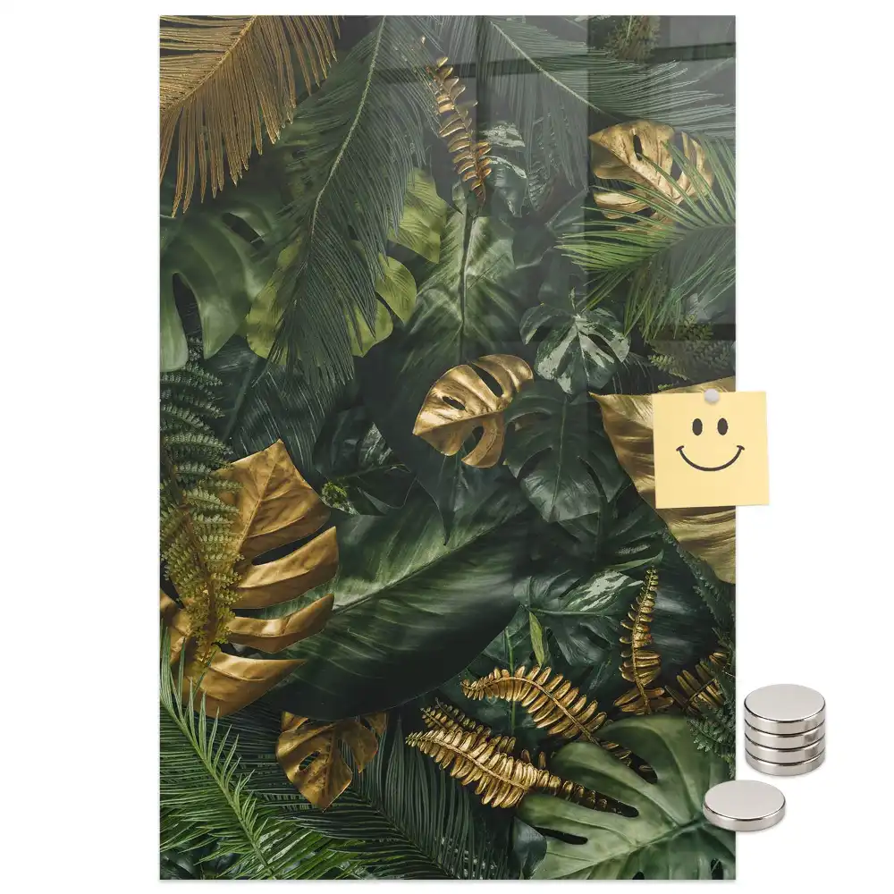 Tableau magnétique feuilles tropicales