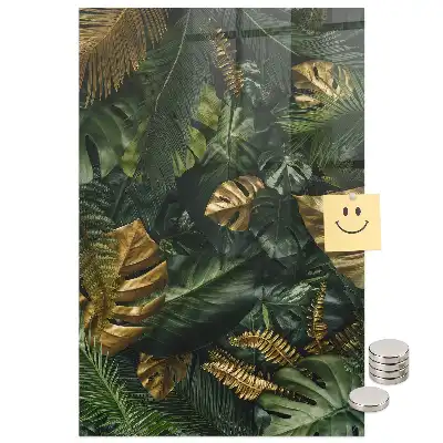 Tableau magnétique feuilles tropicales