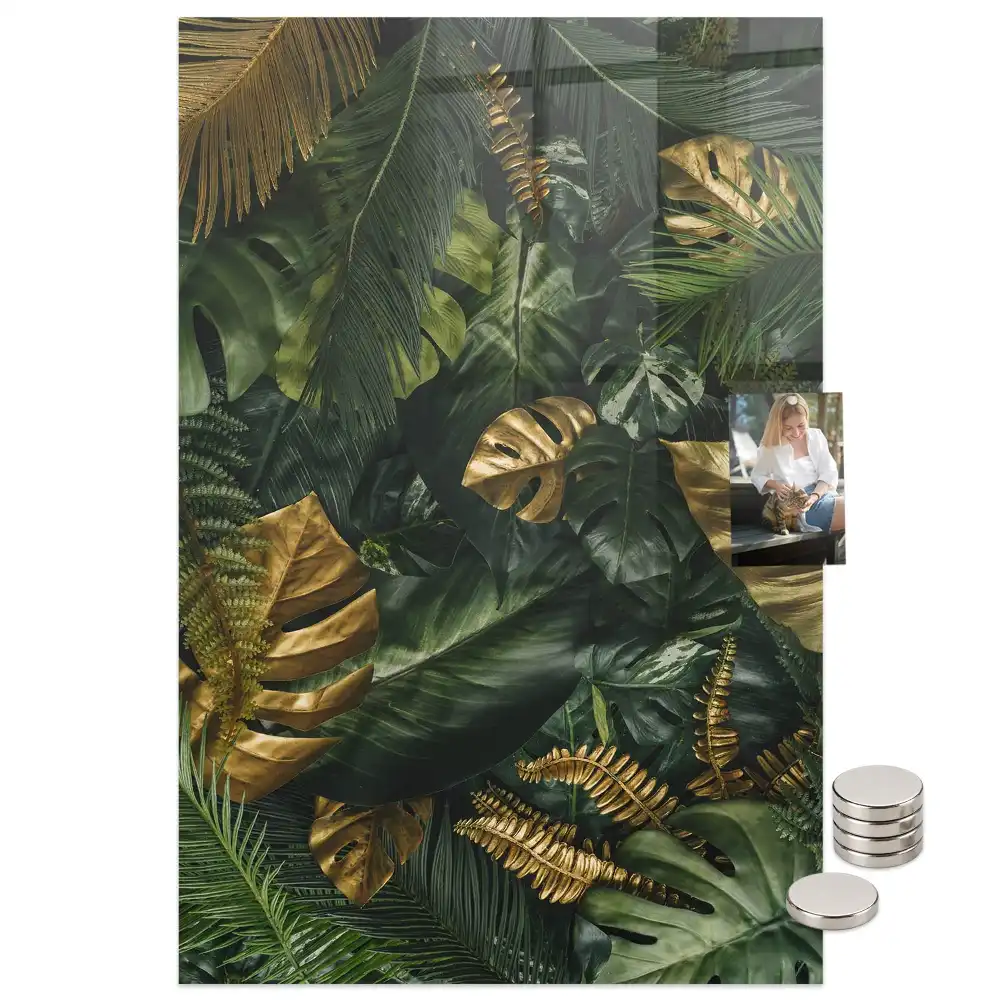 Tableau magnétique feuilles tropicales