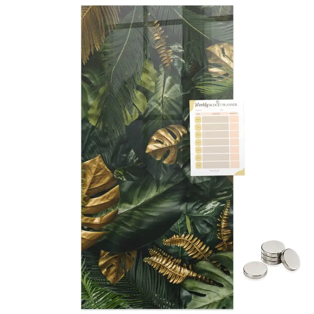 Tableau magnétique feuilles tropicales