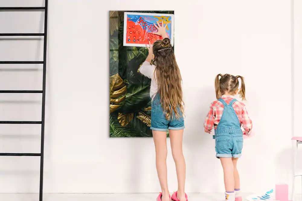 Tableau magnétique feuilles tropicales