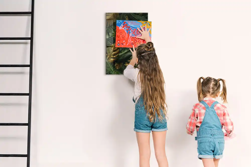 Tableau magnétique feuilles tropicales