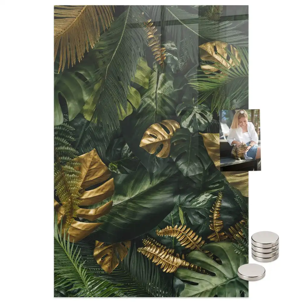 Tableau magnétique feuilles tropicales