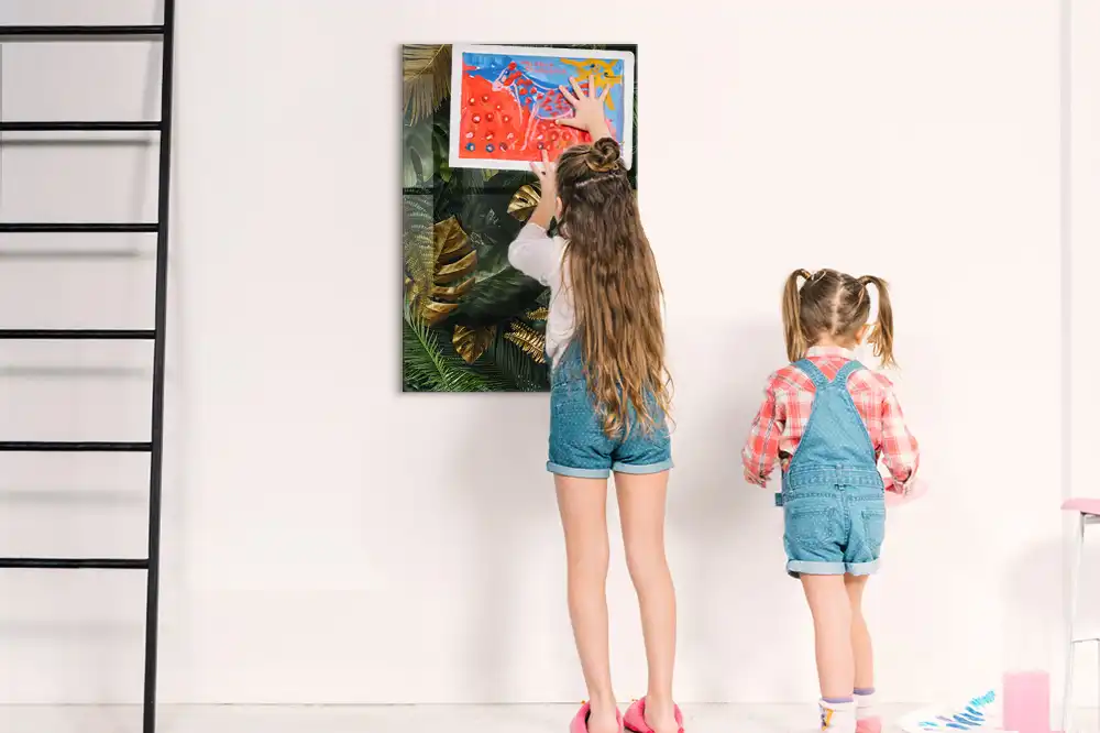 Tableau magnétique feuilles tropicales