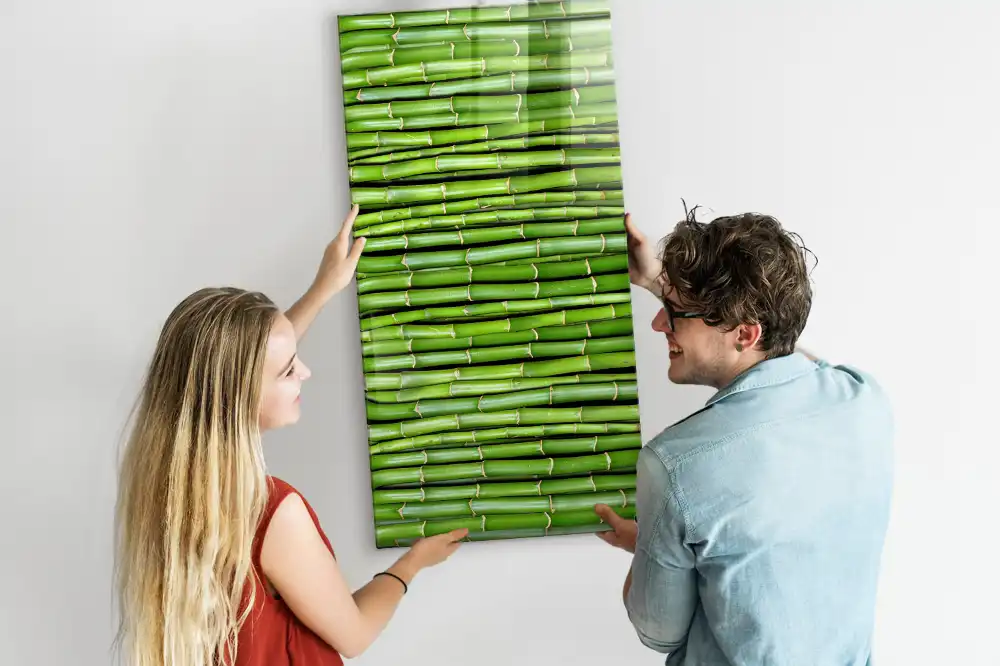 Tableau magnétique mural en bambou