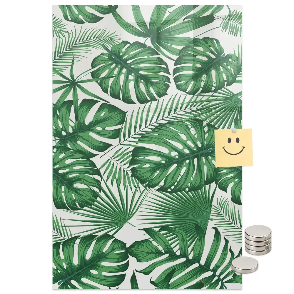 Tableau aimanté motif feuilles de monstera