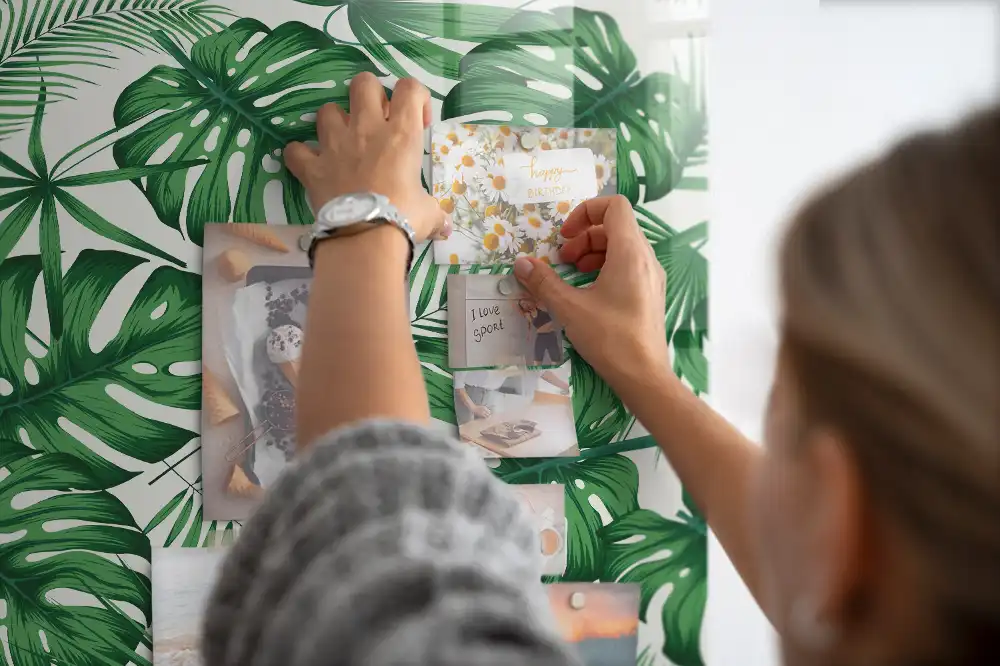 Tableau aimanté motif feuilles de monstera