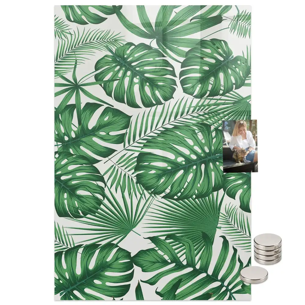 Tableau aimanté motif feuilles de monstera