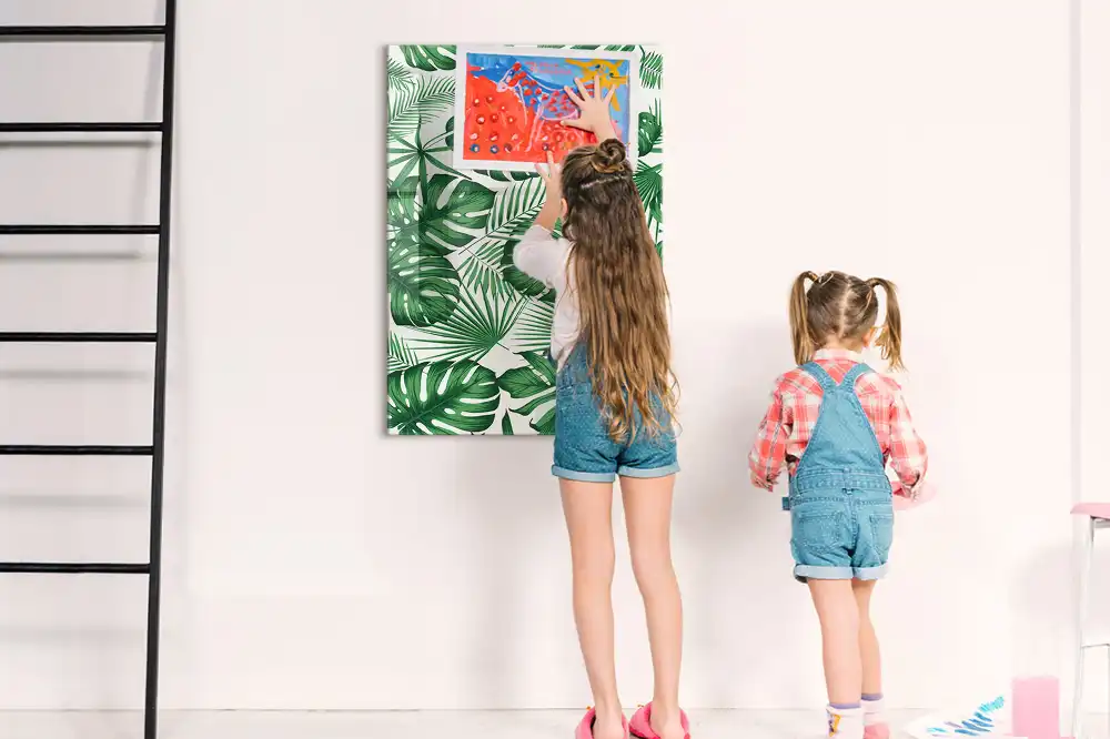 Tableau aimanté motif feuilles de monstera
