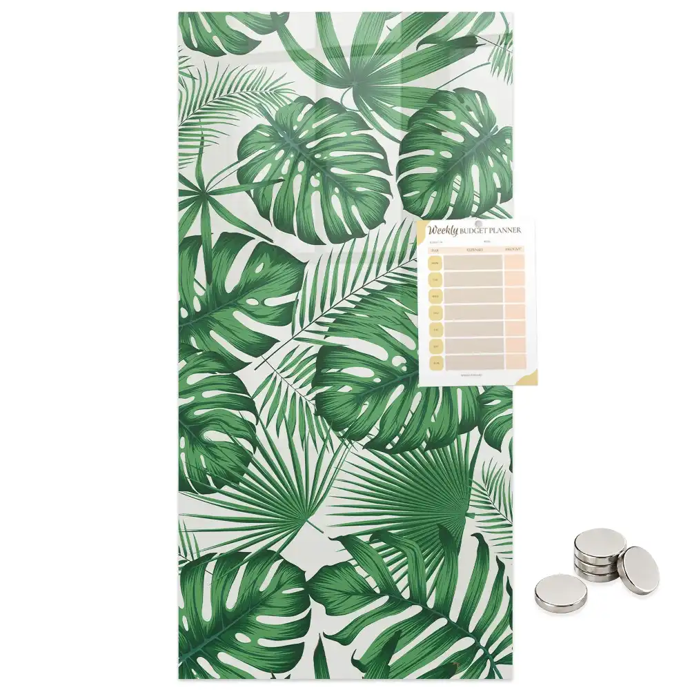 Tableau aimanté motif feuilles de monstera