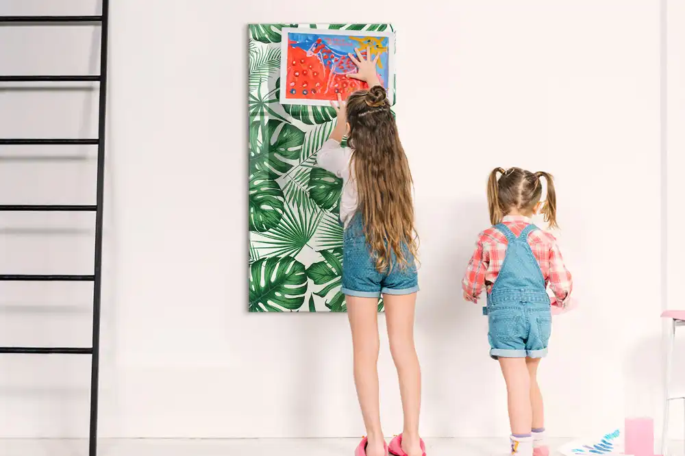 Tableau aimanté motif feuilles de monstera