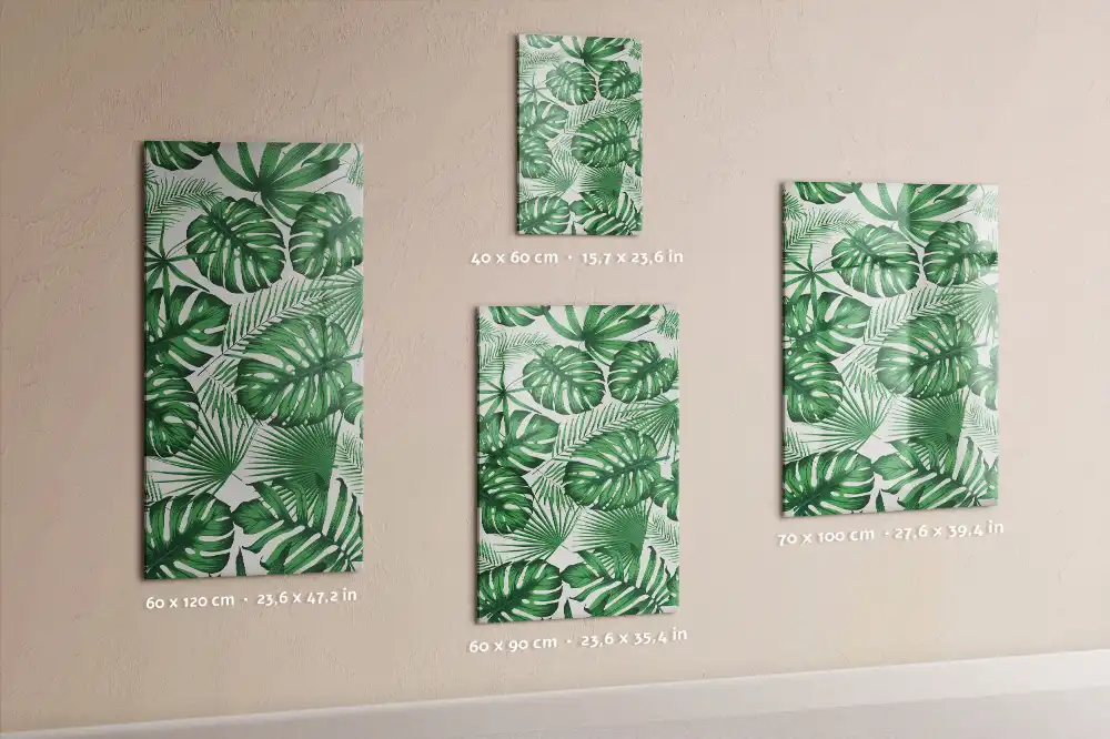 Tableau aimanté motif feuilles de monstera