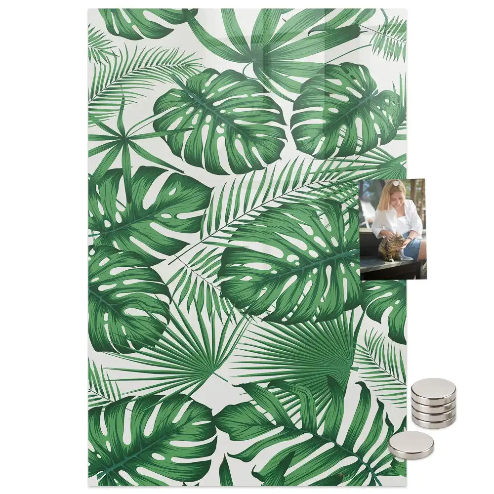 Tableau aimanté motif feuilles de monstera