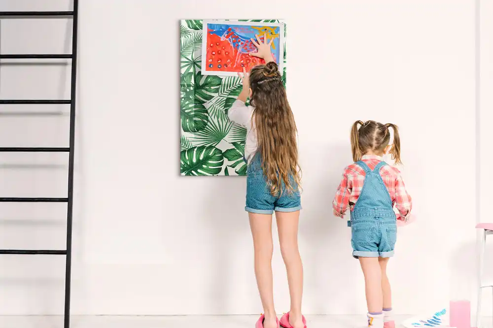Tableau aimanté motif feuilles de monstera