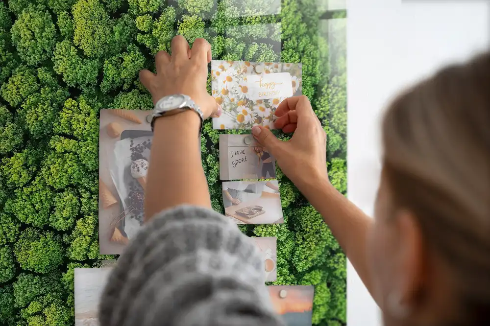 Tableau magnétique mural motif arbres forestiers