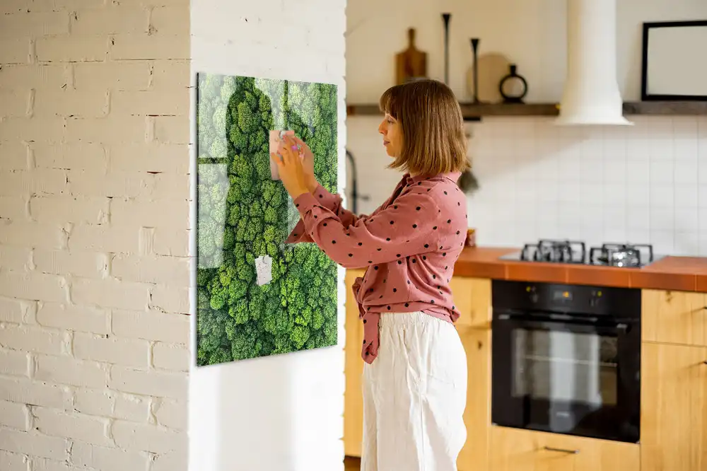 Tableau magnétique mural motif arbres forestiers