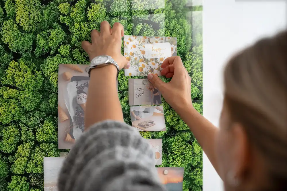 Tableau magnétique mural motif arbres forestiers