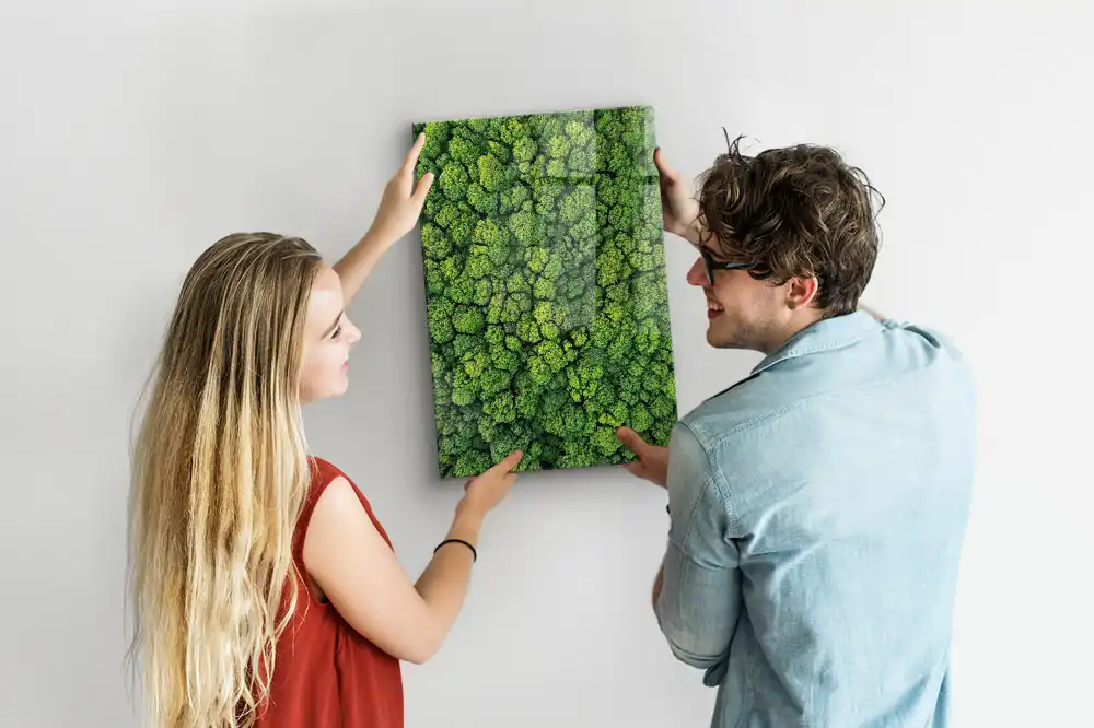 Tableau magnétique mural motif arbres forestiers