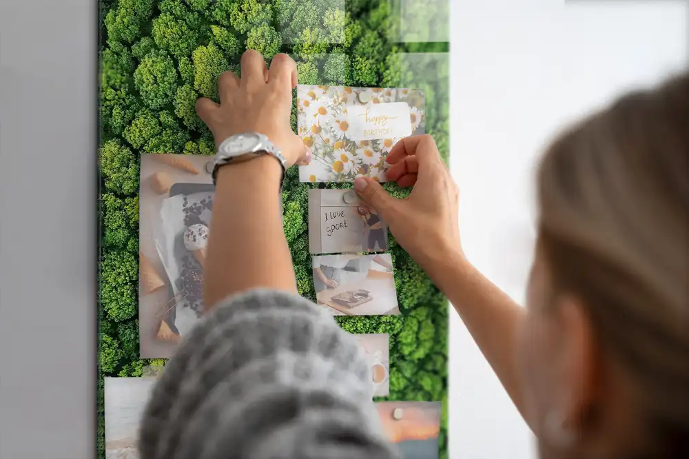 Tableau magnétique mural motif arbres forestiers
