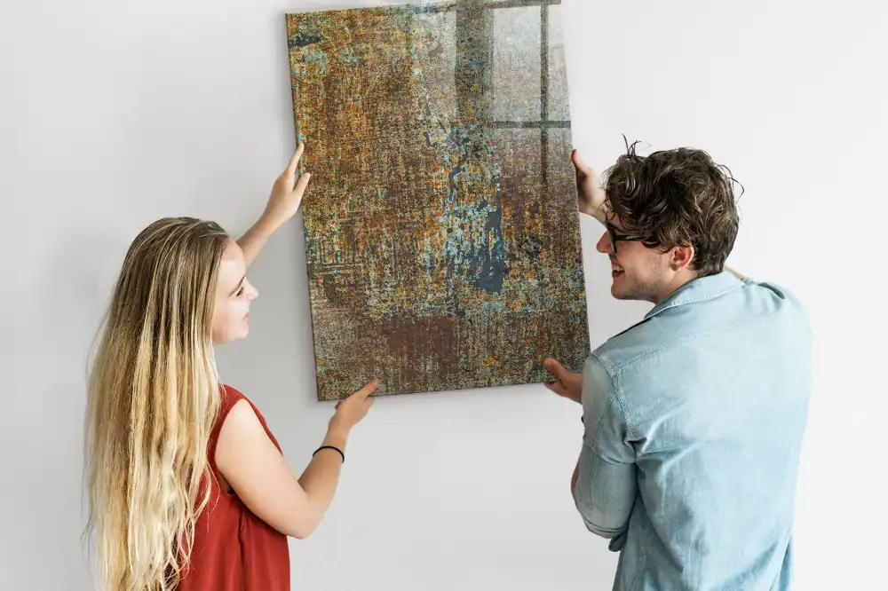 Tableau magnétique mural aspect fer rouillé