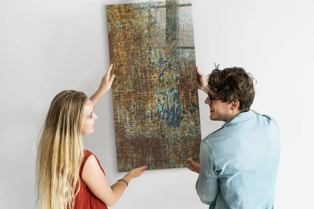 Tableau magnétique mural aspect fer rouillé