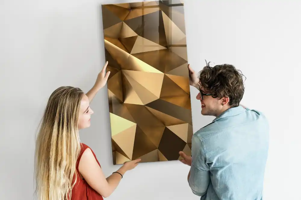 Tableau magnétique abstraction tridimensionnelle