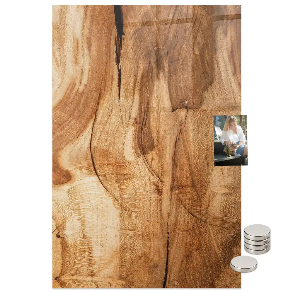 Tableau magnétique décoratif en bois véritable