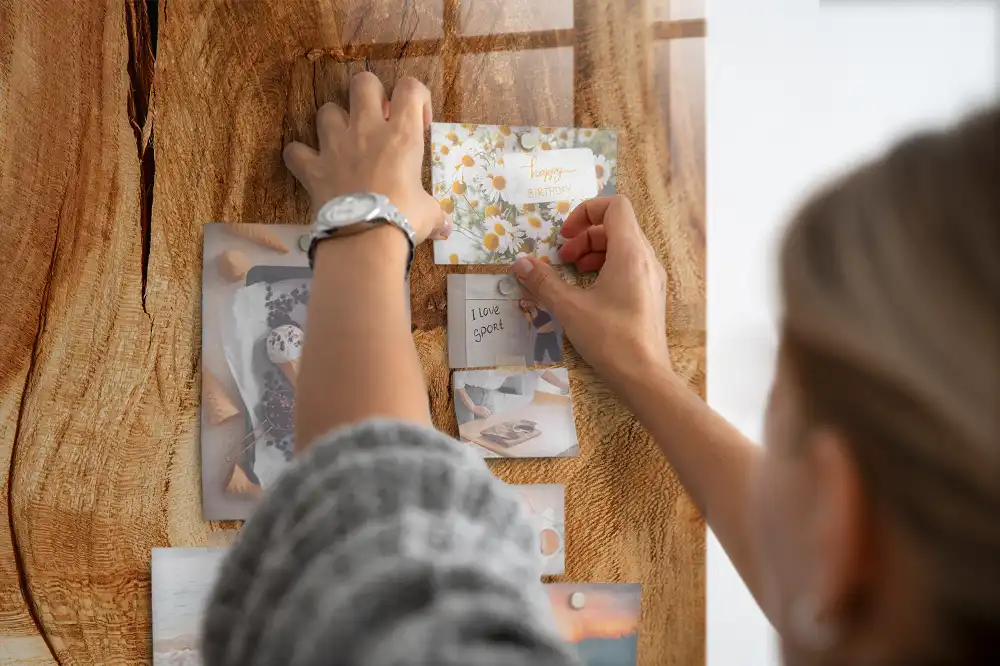 Tableau magnétique décoratif en bois véritable