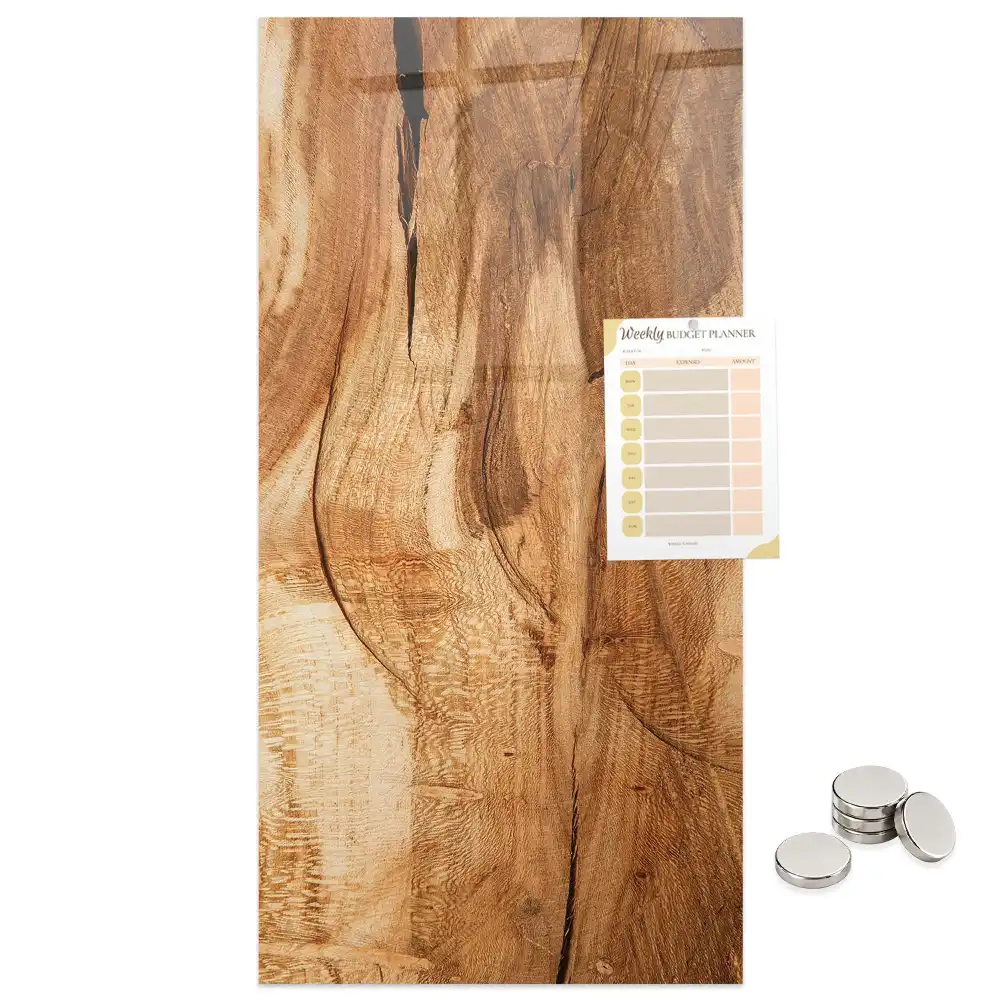 Tableau magnétique décoratif en bois véritable
